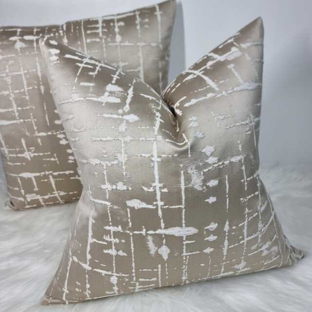 Luxury Champagne Gold Cushion Cover Modern Home Decor Lustrous For Chair Sofa & Bed Pillow Designer Handmade - image 1