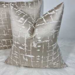 Luxury Champagne Gold Cushion Cover Modern Home Decor Lustrous For Chair Sofa & Bed Pillow Designer Handmade - thumbnail 2