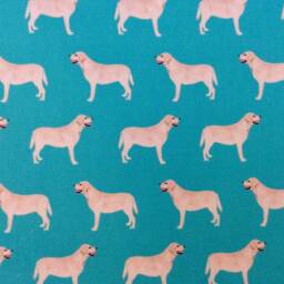 Yellow Labrador Dog Print Cushion Cover in Green Design - Home Decor, Pillow Cover, Home & Living, Decorative Pillow, 38x38cms - thumbnail 2