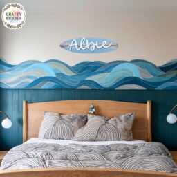 Personalised Surfboard Name Sign - Laser Cut Wooden Wall Art Nursery Decor Bedroom/ Bar/ Decoration - thumbnail 2