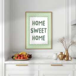 Home Sweet Art Print Green Entryway Wall Decor - thumbnail 2