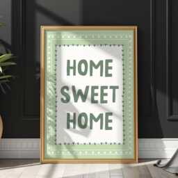 Home Sweet Art Print Green Entryway Wall Decor - thumbnail 1