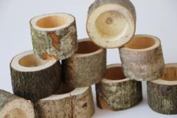 10 Mix Rustic Wood Tealight Holder, Natural Gift Candle Holder Home Decor, Wedding Decorations