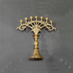 Brass Candle Holder 7 Arms, Fan Sticks, Candelabra, Antique Holder, Candlesticks, Stand - thumbnail 2