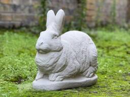 Concrete Rabbit Statue Bunny Garden Decor Memorial Cement Animal Sculpture Outdoor Yard Ornament Garden Figure Unique Art - thumbnail 1