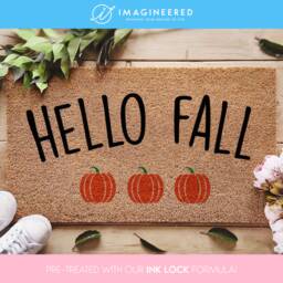 Hello Fall Doormat - Porch Decor Welcome Mat Door Decorations Rug - thumbnail 1