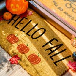 Hello Fall Doormat - Porch Decor Welcome Mat Door Decorations Rug - thumbnail 3