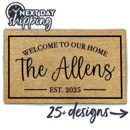 Realtor Housewarming Gift - Custom Doormat Welcome Mat Double Door Outdoor Rug 3 Sizes - thumbnail 2