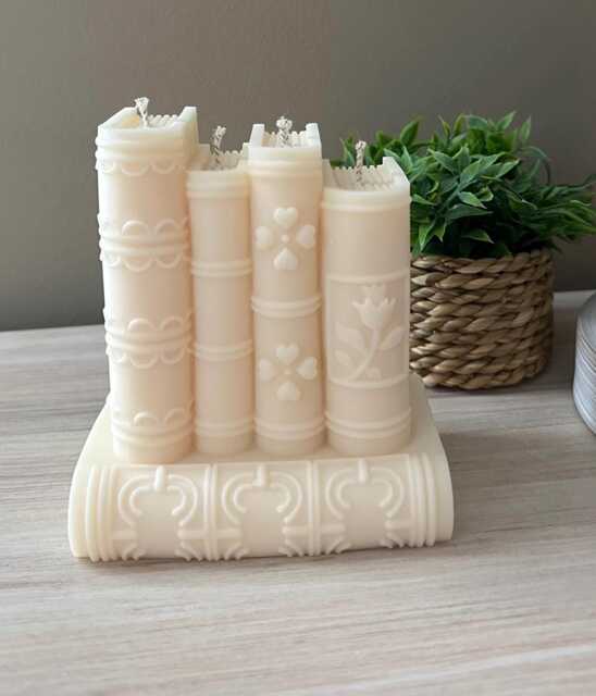 Book Shaped Candle - Sculptural Candle- Reader Gift Home Decor Birthday Gift For Book Lovers Library Decor Bookshelf - image 1