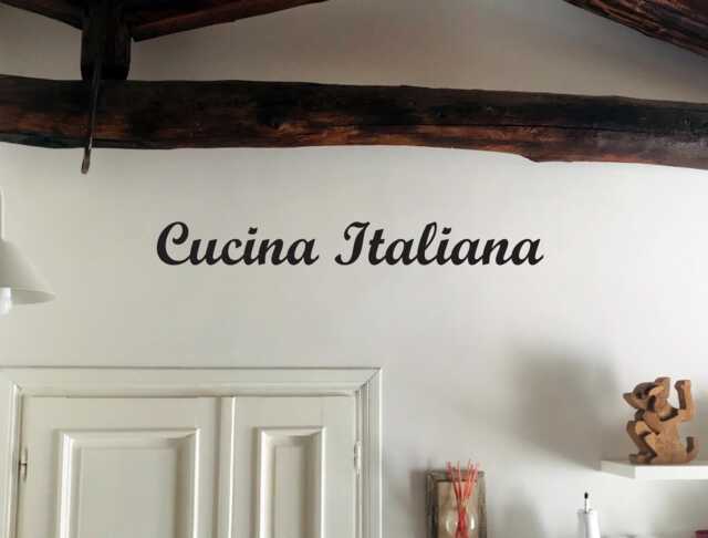Cucina Italiana, Italian Kitchen Vinyl Wall Art Decal Sticker. Sign For Kitchen. Sticker Gift - image 1