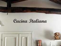 Cucina Italiana, Italian Kitchen Vinyl Wall Art Decal Sticker. Sign For Kitchen. Sticker Gift - thumbnail 1