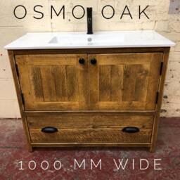 Burford - Bathroom Vanity Unit Handmade Reclaimed Timber Rustic Cabinet Custom Size Options - thumbnail 2