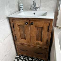 Burford - Bathroom Vanity Unit Handmade Reclaimed Timber Rustic Cabinet Custom Size Options - thumbnail 4