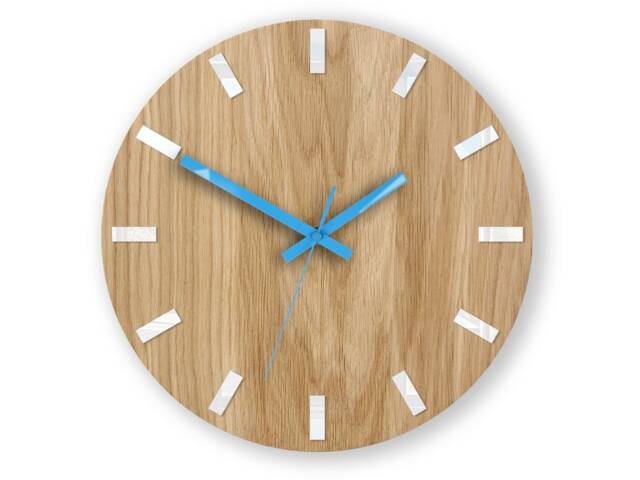 Wall Clock, Steampunk Modern Wooden Living Room Decor, Big Oval, Round Office Gift - image 1
