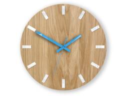 Wall Clock, Steampunk Modern Wooden Living Room Decor, Big Oval, Round Office Gift - thumbnail 1