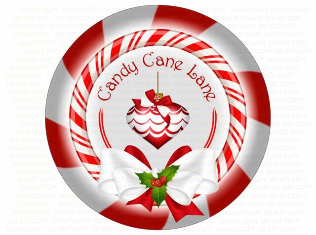 Candy Cane Lane Wreath Sign, Christmas Candy Xmas Wreath, Sign UK - image 1