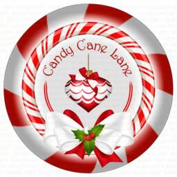 Candy Cane Lane Wreath Sign, Christmas Candy Xmas Wreath, Sign UK - thumbnail 3