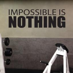 Impossible Is Nothing Wall Decal - Motivational Quote Vinyl Sticker For Gym, Office, Home, Fitness Room, Inspirational Art - thumbnail 3