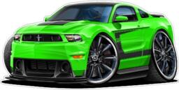 2012 Ford Mustang Boss 302 Vinyl Decal Officially Licensed Wall Art - thumbnail 1