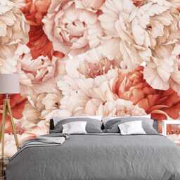 Watercolor Peonies Floral Wallpaper Summer Wall Mural - thumbnail 2