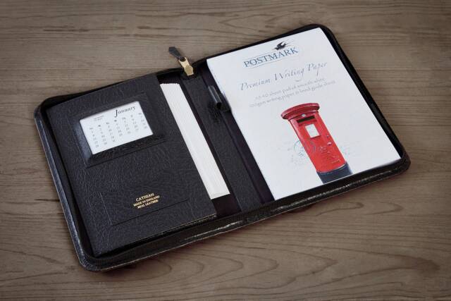 Leather A5 Writing Case Traditional Correspondence Set, Made in England - image 1