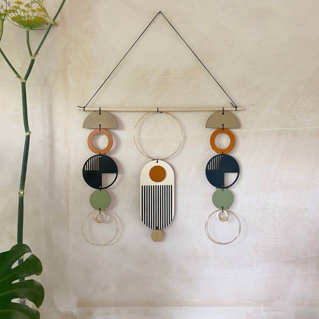 Mid Century Wall Art - Modern Artwork Bauhaus Decor Hanging - image 1