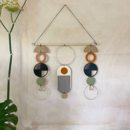 Mid Century Wall Art - Modern Artwork Bauhaus Decor Hanging - thumbnail 1
