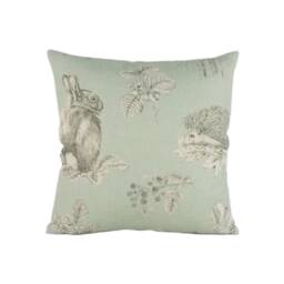 Sanderson - Squirrel & Hedgehog Seaspray/Charcoal Stunning Designer Cushion Cover Home D??cor Throw Pillow - thumbnail 3