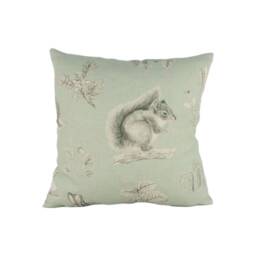 Sanderson - Squirrel & Hedgehog Seaspray/Charcoal Stunning Designer Cushion Cover Home D??cor Throw Pillow - thumbnail 2