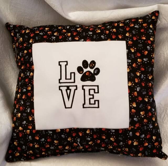 Love Pet Pillow, Love Paw, Love Dog, Cat, L O V E Pillow For Pets, Pillow Cat