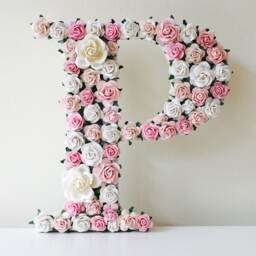 Flower Letters For New Baby Girls Nursery, Personalised Floral Letters, New Gift, Nursery Decor Wall Art , Shower - thumbnail 2