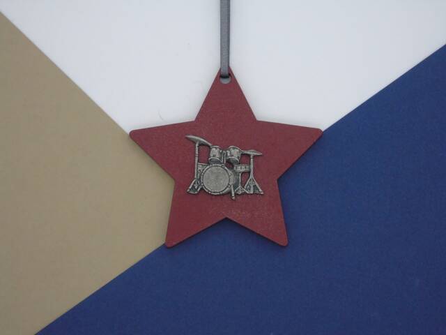 Drums Christmas Decoration - Drum Set Ornament Music Gift Lover Drummer Charm Rock - image 1