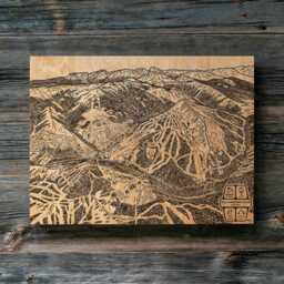 Yellowstone Club Montana Ski Trail Map - Engraved Wood Wall Art, Winter Cabin Decor, Snowboard Mountain Poster, Personal Family Gift - thumbnail 2