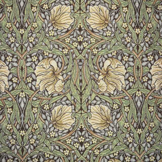 Custom Pinch Pleated Lined Curtains William Morris Pimpernel Earth - image 1