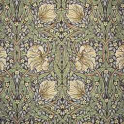 Custom Pinch Pleated Lined Curtains William Morris Pimpernel Earth