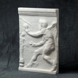 Marble Relief Depicting Caerus Kairos Carved Greek Marble Artist Sculpture - thumbnail 3