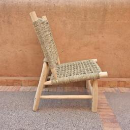 Rustic Palmleaf Cord Armchair From Morocco - Eco-Friendly Seating Option - thumbnail 2