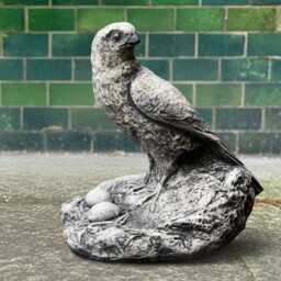 Stone Bird Nesting With Egg Symbolic Motherhood Statue Natural Stone Garden Art Handcrafted Sculpture Meditative Wildlife Decor - thumbnail 3