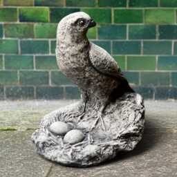 Stone Bird Nesting With Egg Symbolic Motherhood Statue Natural Stone Garden Art Handcrafted Sculpture Meditative Wildlife Decor