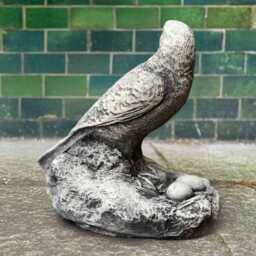 Stone Bird Nesting With Egg Symbolic Motherhood Statue Natural Stone Garden Art Handcrafted Sculpture Meditative Wildlife Decor - thumbnail 4