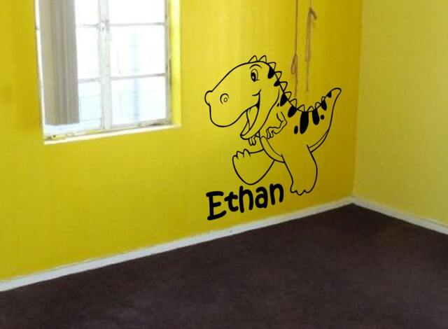 Personalized Dinosaur Vinyl Wall Decal Kids Room Decor - image 1