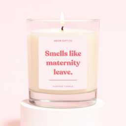 Pregnancy Candle - Funny Maternity Leave Gift For Coworkers Pregnant Coworker Smells Like Label