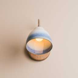 Blue & White Flex Wall Light in Brass/Nickel, Ceramic Oak - Small Element - thumbnail 2