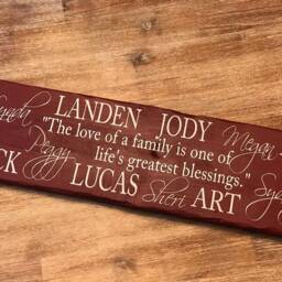 Custom Stained Or Painted Distressed Hanging Rustic Family Established Wall Hanging, Sign, Wood Sign - thumbnail 3