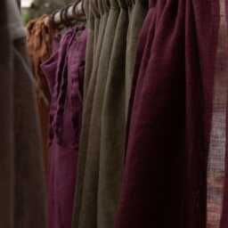Terracotta Extra Wide Linen Sheer Curtain, Tie Top Linen Curtain One Panel. Hemp Curtain Heavy Drapery Panels For Bedroom - thumbnail 2