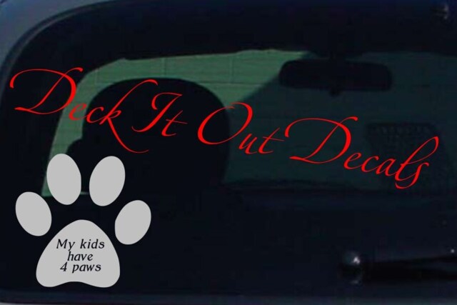 "Paw Print With Quote ""My Kids Have 4 Paws" - image 1