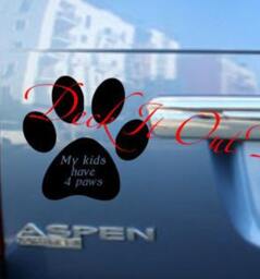 "Paw Print With Quote ""My Kids Have 4 Paws" - thumbnail 3