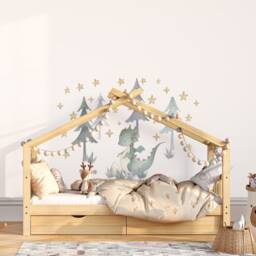 Watercolor Dragon Nursery Wall Decals Fantasy Peel & Stick Stickers - thumbnail 2
