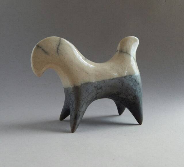 Ceramic Figurine - Horse, White Housewarming Gift, Raku Pottery, Gift For Her, Art, Home Decor, The Mantelpiece, Animals, Birthday - image 1