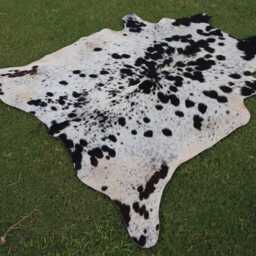 Black & White Spotted Genuine Cowhide Rug Luxurious Hair On For Western Home Decor Brazilian Floor Area Cow Skin - thumbnail 3